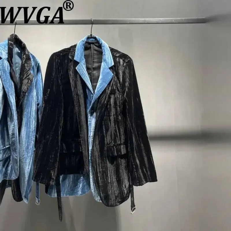WVGA Autumn Winter New Man Tide Wrinkled Patchwork Trendy Double Layer Suit Jacket Niche Chic Casual Fake 2 Pieces Blazer W15105
WVGA Autumn Winter New Man Tide Wrinkled Patchwork Trendy Double Layer Suit Jacket Niche Chic Casual Fake 2 Pieces Blazer W15105
