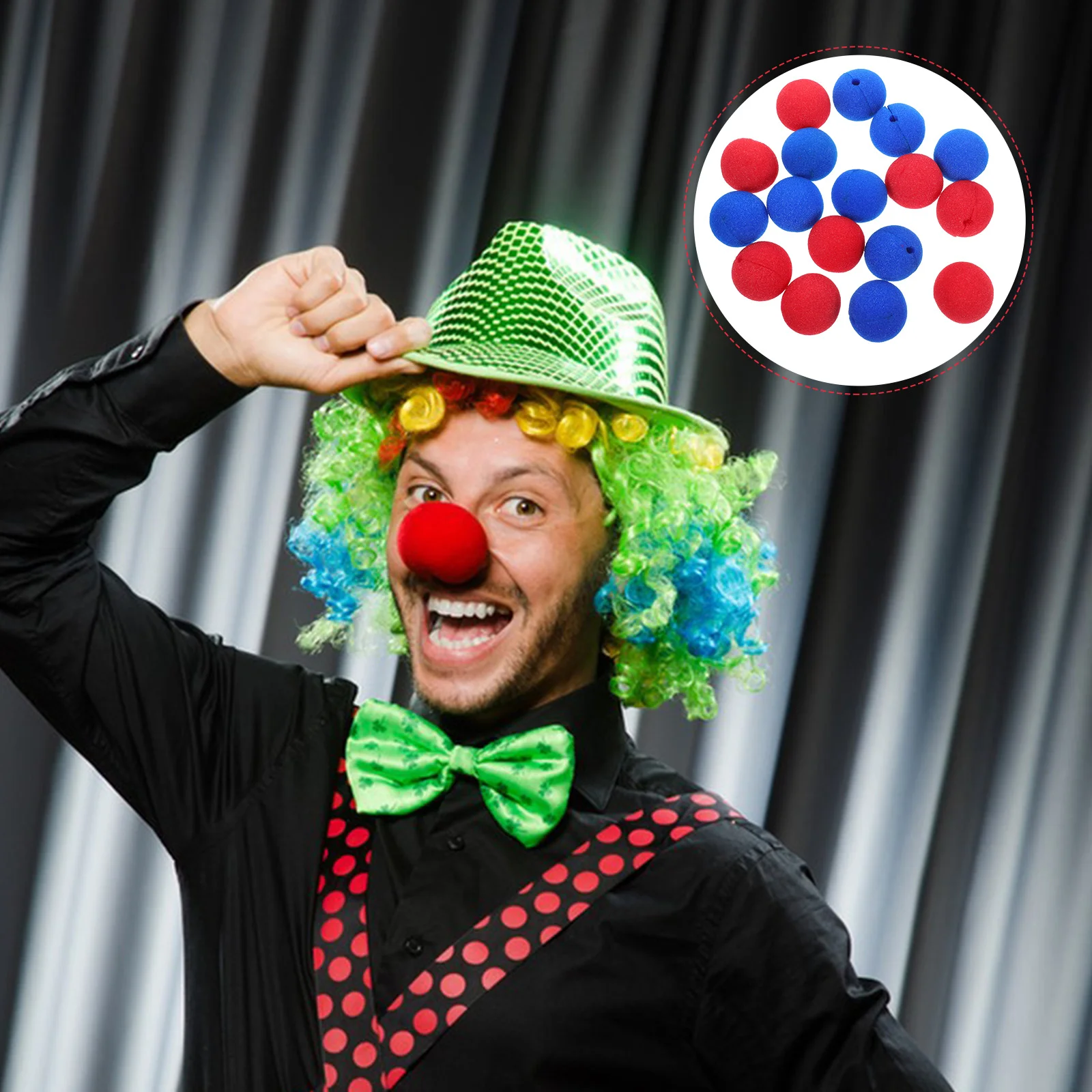 40pcs Funny Sponge Clown Professional Party Props Stage Props for Christmas Halloween Party (5CM in Diameter, Red 20pcs + Blue 2
40pcs Funny Sponge Clown Professional Party Props Stage Props for Christmas Halloween Party (5CM in Diameter, Red 20pcs + Blue 2