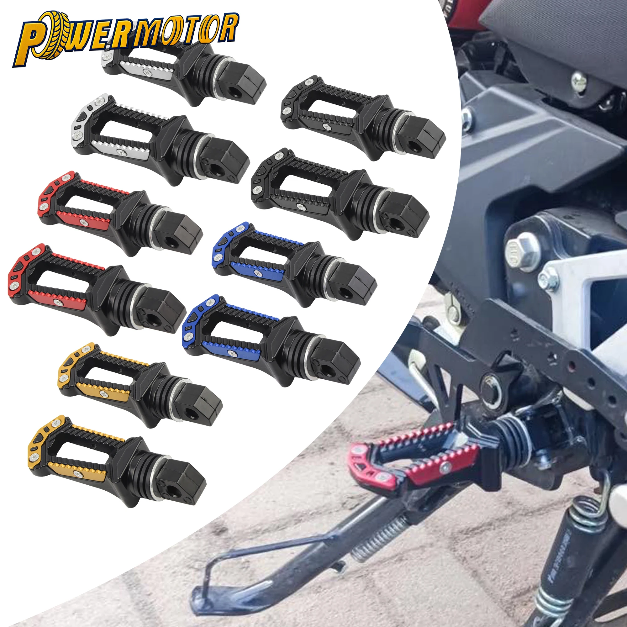 Universal CNC Aluminum Foot Pegs Pedals Anti-Slip Hollow Out Footpegs For Motorcycle Dirt Bike Scooter Moped Cafe Racer Modified
Universal CNC Aluminum Foot Pegs Pedals Anti-Slip Hollow Out Footpegs For Motorcycle Dirt Bike Scooter Moped Cafe Racer Modified