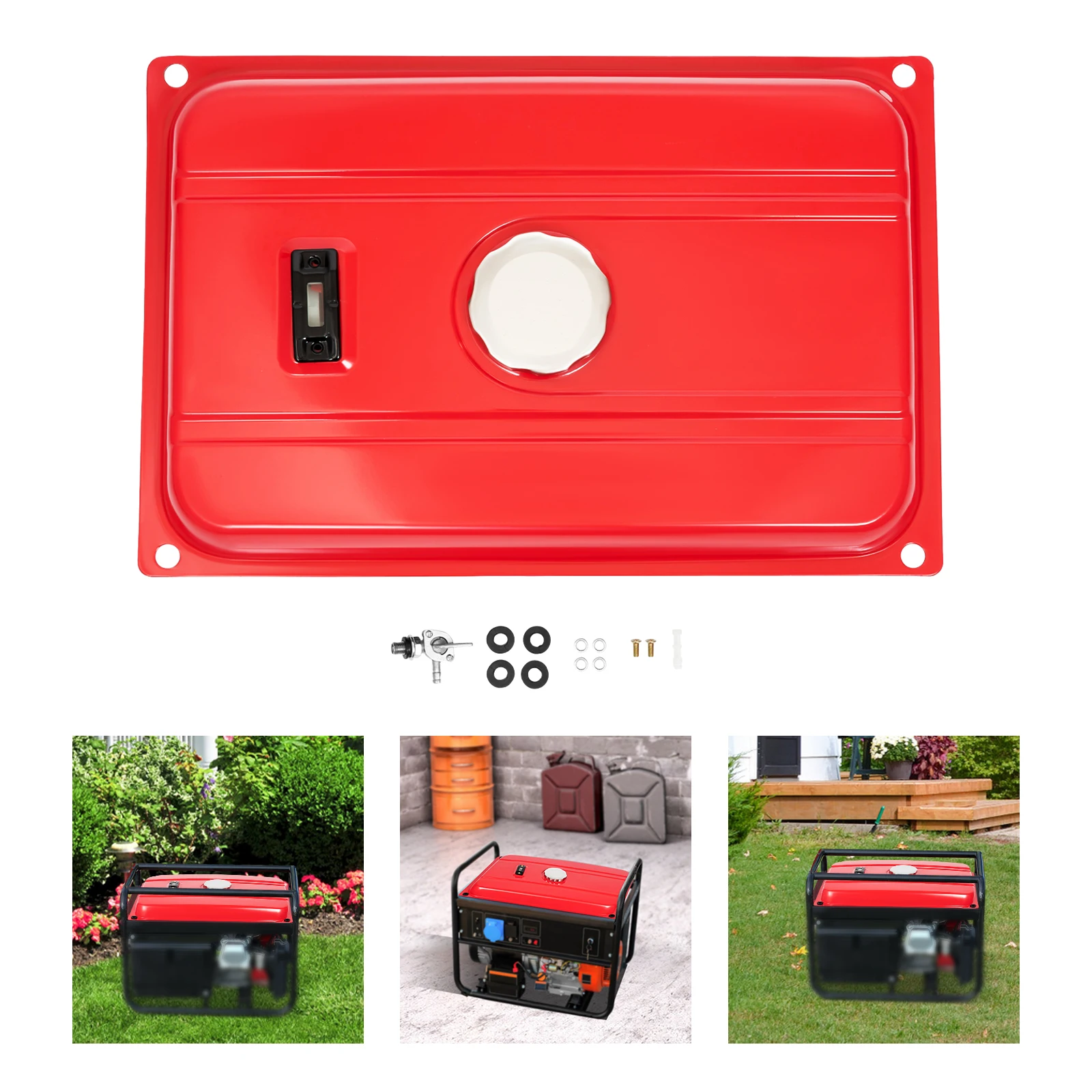 Rectangular Generator Fuel Tank Red 15L with 4 Shock-absorbing Cushions for Honda Series Single-cylinder Generator
Rectangular Generator Fuel Tank Red 15L with 4 Shock-absorbing Cushions for Honda Series Single-cylinder Generator
