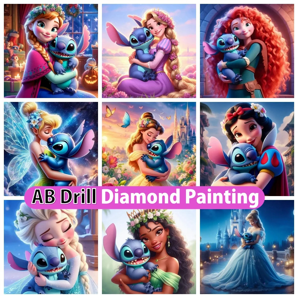 Cartoon Princess and Lilo & Stitch 5D DIY AB Diamond Painting Cross Stitch Disney Mosaic Embroidery Home Decor Kid Gift 2024 New
Cartoon Princess and Lilo & Stitch 5D DIY AB Diamond Painting Cross Stitch Disney Mosaic Embroidery Home Decor Kid Gift 2024 New