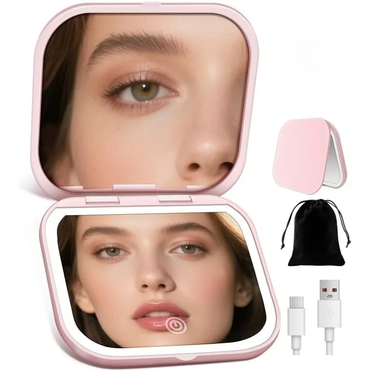 40X Magnifying Mirror with Light, Rechargeable Compact Mirror with 3 Lighting Modes & Dimmable Brightness, Portable Travel
40X Magnifying Mirror with Light, Rechargeable Compact Mirror with 3 Lighting Modes & Dimmable Brightness, Portable Travel