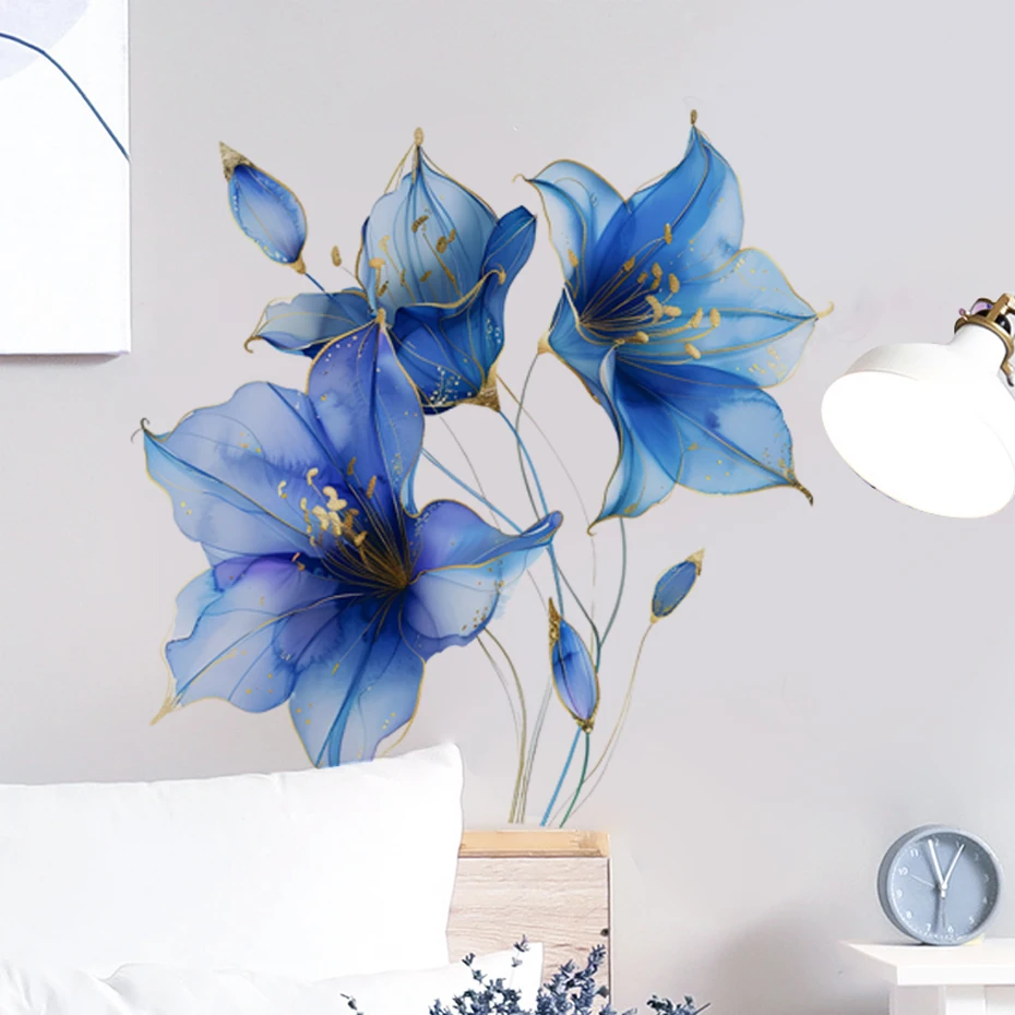 Blue Flower Watercolor Vinyl Wall Stickers For Girl Room Decoration Bedroom Accessories Adhesive Wallpaper Wall Decor Room Decor
Blue Flower Watercolor Vinyl Wall Stickers For Girl Room Decoration Bedroom Accessories Adhesive Wallpaper Wall Decor Room Decor