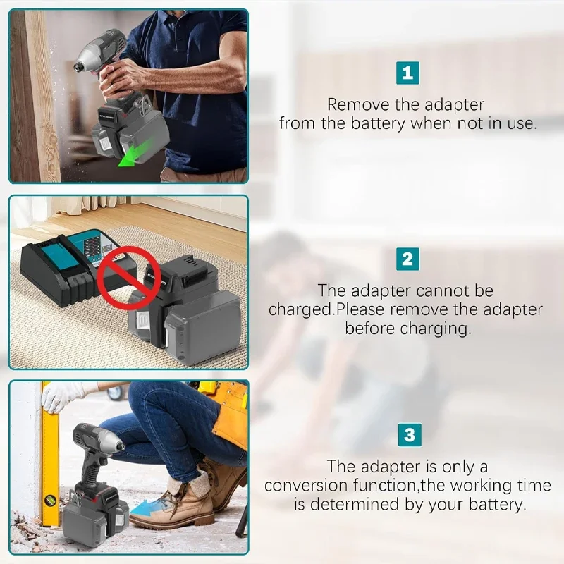 2 in 1 Battery Converter Adapter for Makita 18V Li-ion Battery,to for Milwaukee,18V Power Cordless Tool (NO Battery )
2 in 1 Battery Converter Adapter for Makita 18V Li-ion Battery,to for Milwaukee,18V Power Cordless Tool (NO Battery )