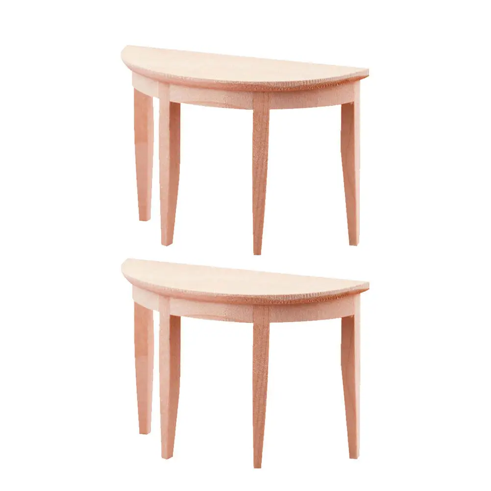 2Pcs Semicircle Mini Round Table Wooden Ornament for Dollhouse Living Room Decor DIY Painting Supplies Lightweight Stable Micro
2Pcs Semicircle Mini Round Table Wooden Ornament for Dollhouse Living Room Decor DIY Painting Supplies Lightweight Stable Micro