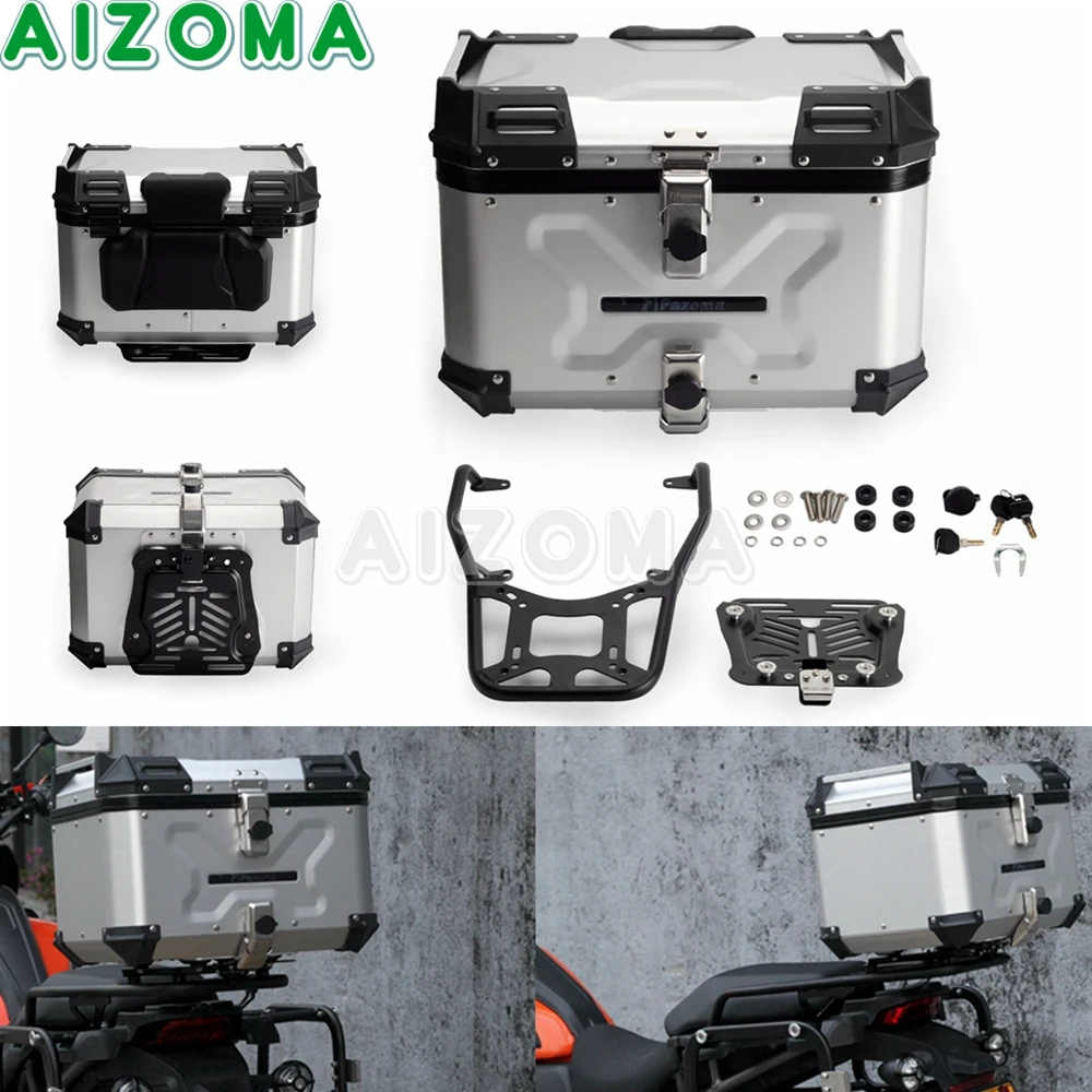 Aluminum Motorcycle Tail Box Top Case For Harley Pan America 1250 RA1250 W/ Rear Luggage Rack Trunk Mount Bracket System 2021-UP
Aluminum Motorcycle Tail Box Top Case For Harley Pan America 1250 RA1250 W/ Rear Luggage Rack Trunk Mount Bracket System 2021-UP