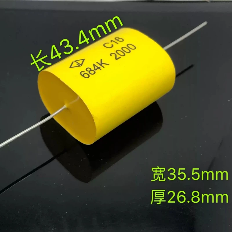 New GD Farad C16 2000V 684K 0.68UF Axial Copper Pin IGBT Absorption Film Capacitor
New GD Farad C16 2000V 684K 0.68UF Axial Copper Pin IGBT Absorption Film Capacitor