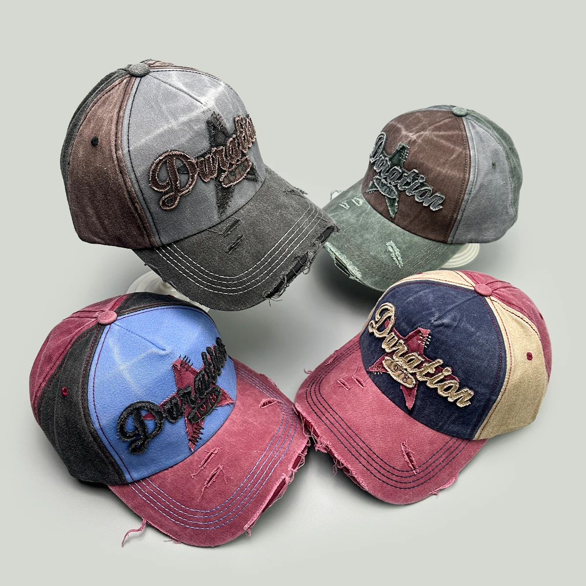 Retro Broken Style Letters Star Baseball Hats New Men Women Sunshade Color Block Versatile Personal Fashion Distress Peaked Caps
Retro Broken Style Letters Star Baseball Hats New Men Women Sunshade Color Block Versatile Personal Fashion Distress Peaked Caps