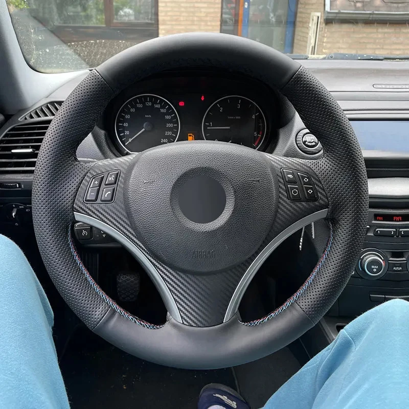 Braids on Steering Wheel For BMW E90 320i 325i 330i 335i E87 120i 130i X1 E84 Steering Wheel Leather Cover Black-red blue line
Braids on Steering Wheel For BMW E90 320i 325i 330i 335i E87 120i 130i X1 E84 Steering Wheel Leather Cover Black-red blue line