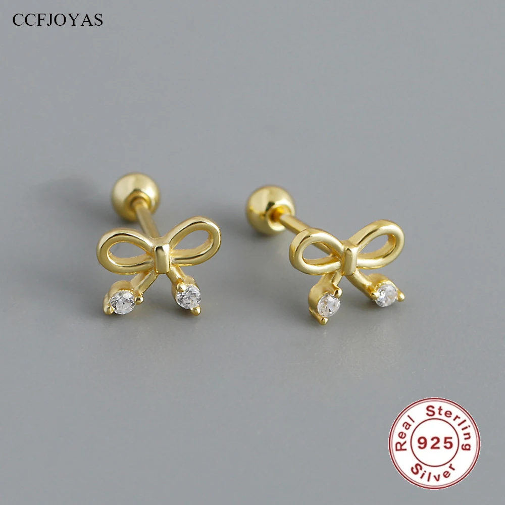 CCFJOYAS 925 Sterling Silver Mini Cute Bowknot Stud Earrings for Girl Simple INS Screw Twisted Earrings Wholesale
CCFJOYAS 925 Sterling Silver Mini Cute Bowknot Stud Earrings for Girl Simple INS Screw Twisted Earrings Wholesale