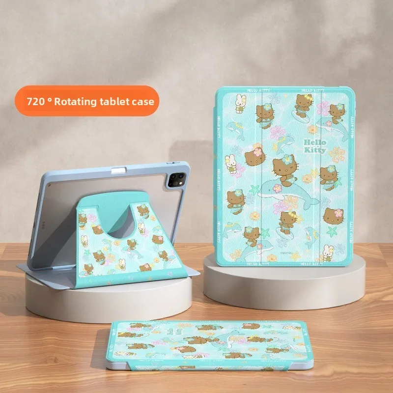 Чехол Hello Kitty для iPad Ipad Pro 4, 5, 6, 12,9 дюйма, защитный чехол для iPad 11-го поколения, air M2 M3, вращающийся противоосенний планшет, смарт-чехол 
Чехол Hello Kitty для iPad Ipad Pro 4, 5, 6, 12,9 дюйма, защитный чехол для iPad 11-го поколения, air M2 M3, вращающийся противоосенний планшет, смарт-чехол