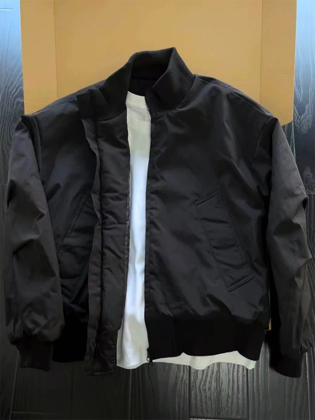 Bla ort Stand Collar Thiened Baseball Jaet for Men Autumn Winter Cleanfit Pilot Sle Outerwear Cool And Haome
Bla ort Stand Collar Thiened Baseball Jaet for Men Autumn Winter Cleanfit Pilot Sle Outerwear Cool And Haome