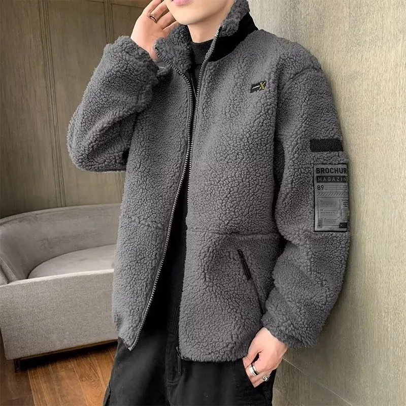 Lamb Velvet Jaet Men's Thiened Cotton Coat Winter Faion Brand Long Loose Fit Zipper Closure Pure Color Casual Outerwear
Lamb Velvet Jaet Men's Thiened Cotton Coat Winter Faion Brand Long Loose Fit Zipper Closure Pure Color Casual Outerwear
