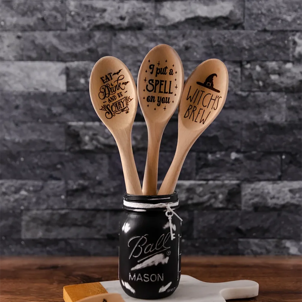 Witch's Brew Yule Bamboo Wooden Spoon Large Engraved Kitchen Witches Pagan Gift Halloween Party Serving Utensil Cooking Supplies
Witch's Brew Yule Bamboo Wooden Spoon Large Engraved Kitchen Witches Pagan Gift Halloween Party Serving Utensil Cooking Supplies