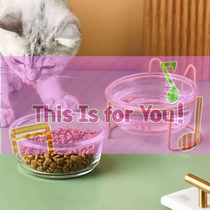 【HMA】Glass Cat Dog Bowl Puppy Food Bowl With Iron Frame Gold Stand Raised Water Feeder Bowl Pet Supplies Accessories
【HMA】Glass Cat Dog Bowl Puppy Food Bowl With Iron Frame Gold Stand Raised Water Feeder Bowl Pet Supplies Accessories