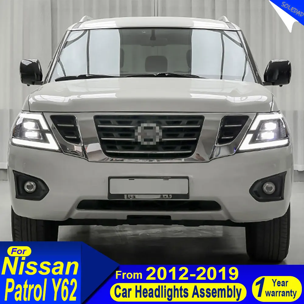A pair Car LED Head Lights for Nissan Patrol y62 Headlights 2012-2019 Head Lamp Drl Dynamic Turn Signal Projector Lens
A pair Car LED Head Lights for Nissan Patrol y62 Headlights 2012-2019 Head Lamp Drl Dynamic Turn Signal Projector Lens