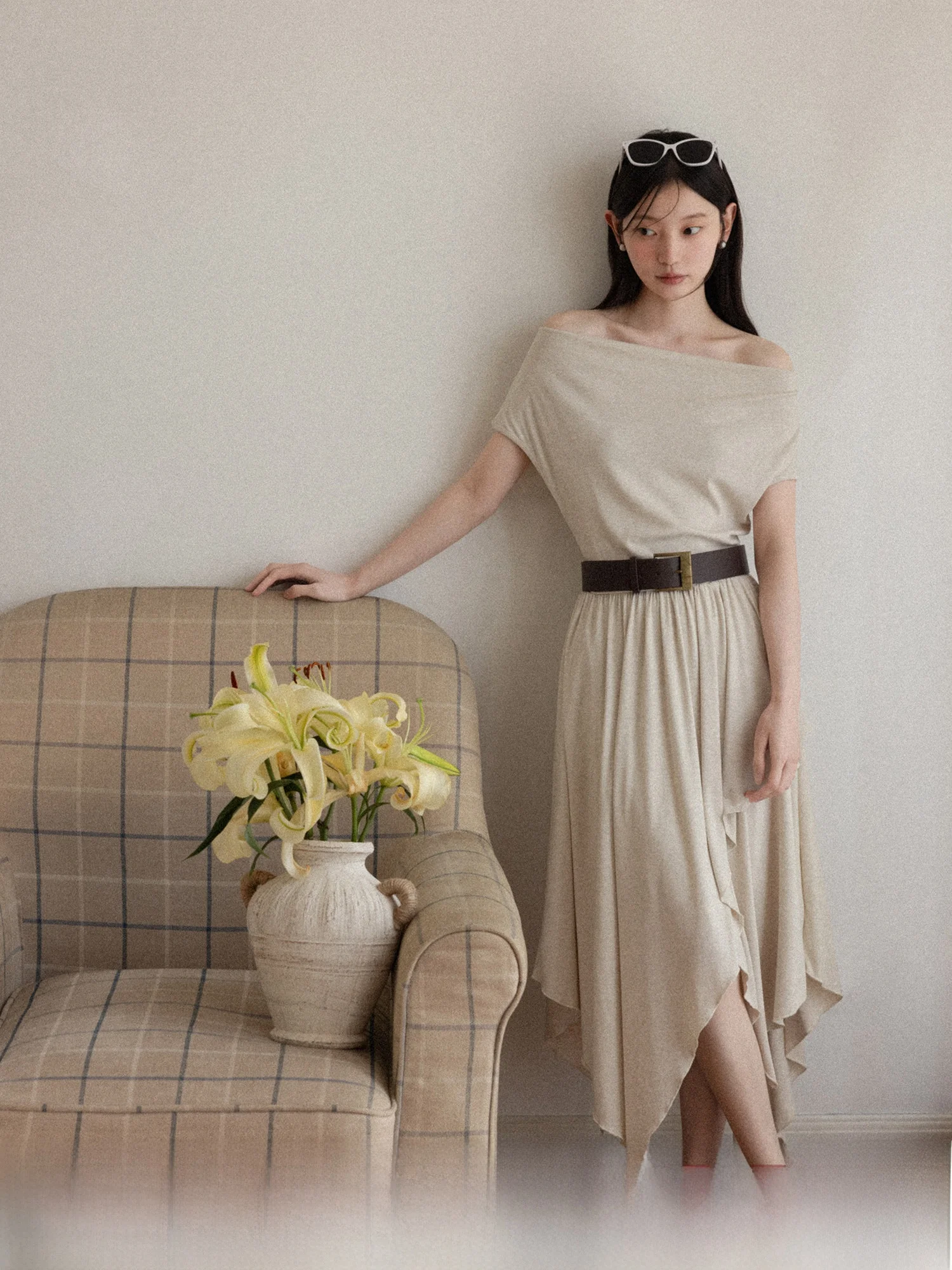 Spring Pure Color Knitted Short Sleeve One Shoulder Dress Women's High Waist Casual Style Breathable Polyester Blend Dress
Spring Pure Color Knitted Short Sleeve One Shoulder Dress Women's High Waist Casual Style Breathable Polyester Blend Dress