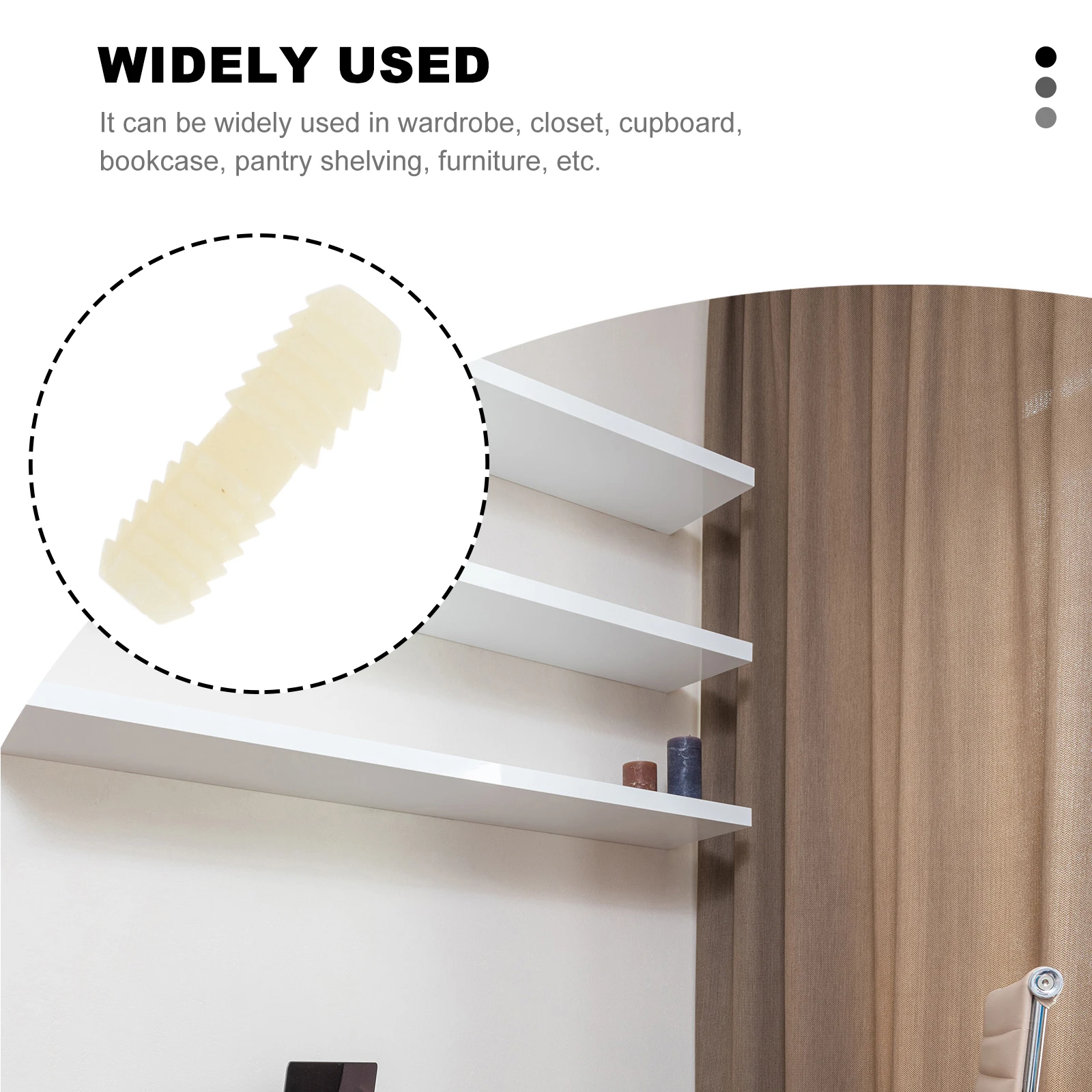 100pcs Nylon Shelf Pins Durable Furniture Connectors For Wardrobe Bookcase Cupboard Replacement For Wooden Dowel Pins Connector 
100pcs Nylon Shelf Pins Durable Furniture Connectors For Wardrobe Bookcase Cupboard Replacement For Wooden Dowel Pins Connector