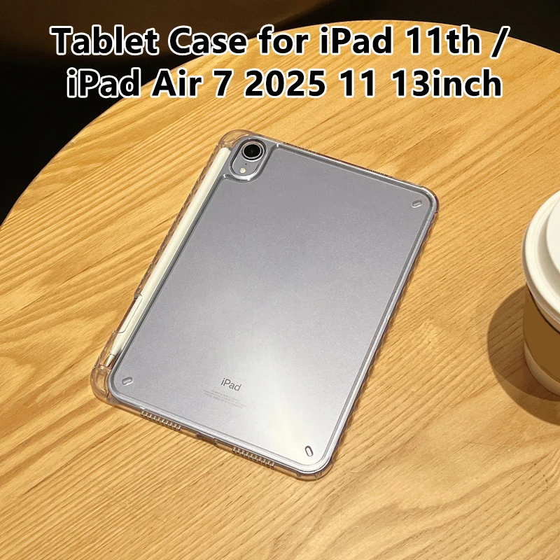 Прозрачный защитный чехол с держателем для карандашей для iPad Air 7 11th 2025 Mini 7 6 IPad Pro Air 6 2024 11 13 дюймов Cover Shell
Прозрачный защитный чехол с держателем для карандашей для iPad Air 7 11th 2025 Mini 7 6 IPad Pro Air 6 2024 11 13 дюймов Cover Shell