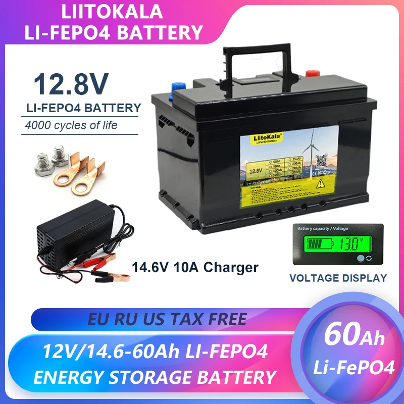 12V/12.8V 60Ah LiFePO4 battery Pack Lithium iron phospha Built-in BMS For RV Campers Off-Road Solar Wind Trolling batteries
12V/12.8V 60Ah LiFePO4 battery Pack Lithium iron phospha Built-in BMS For RV Campers Off-Road Solar Wind Trolling batteries