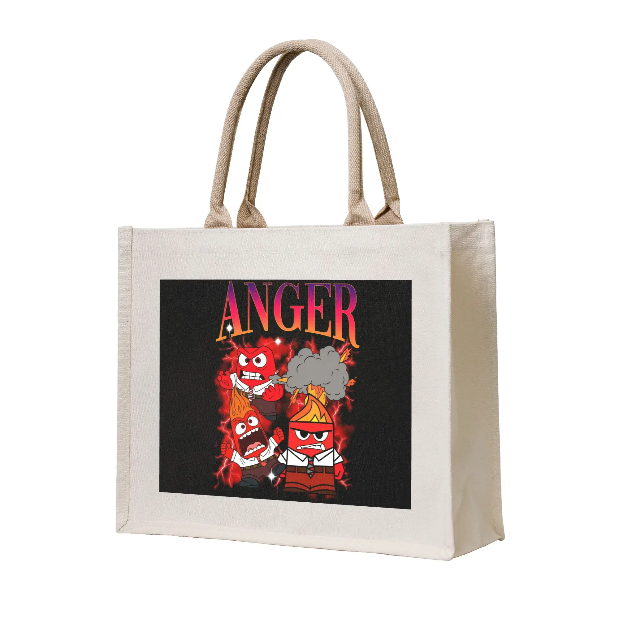Сумка-шоппер с аниме-принтом ANGER I-Inside O-Out, забавная сумка для покупок, большая вместительная портативная сумка через плечо с мультяшным рисунком
Сумка-шоппер с аниме-принтом ANGER I-Inside O-Out, забавная сумка для покупок, большая вместительная портативная сумка через плечо с мультяшным рисунком