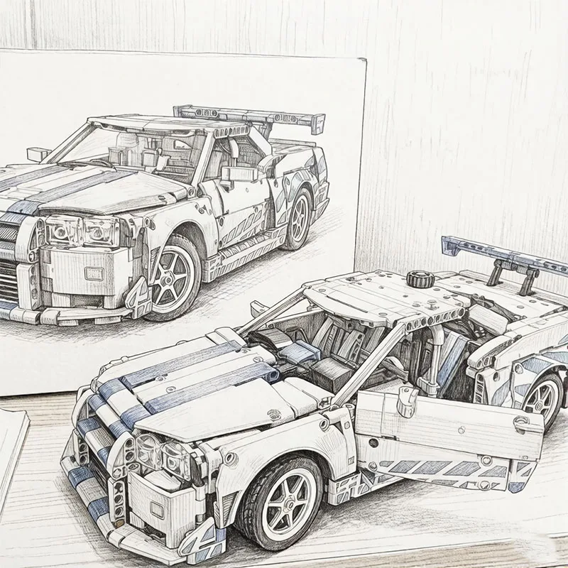 Mechanical Set 'God of War' GT-R34 Sports Car Model Set, Birthday Gift, Christmas Gift, Educational toys
Mechanical Set 'God of War' GT-R34 Sports Car Model Set, Birthday Gift, Christmas Gift, Educational toys