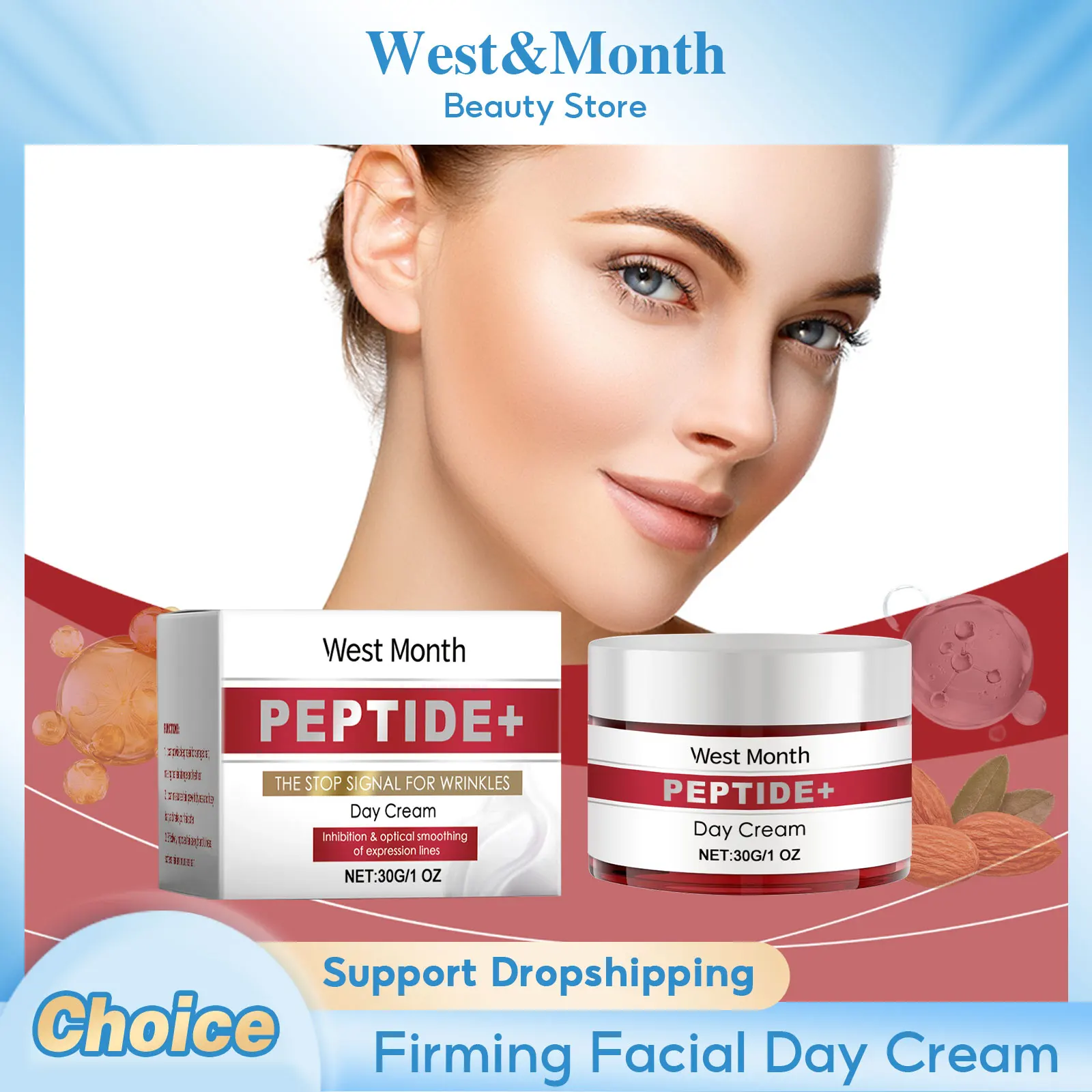 Peptide Day Cream Anti Aging Wrinkle Removal Fine Lines Fading Improve Dryness Brightening Rejuvenating Tightening Facial Cream
Peptide Day Cream Anti Aging Wrinkle Removal Fine Lines Fading Improve Dryness Brightening Rejuvenating Tightening Facial Cream