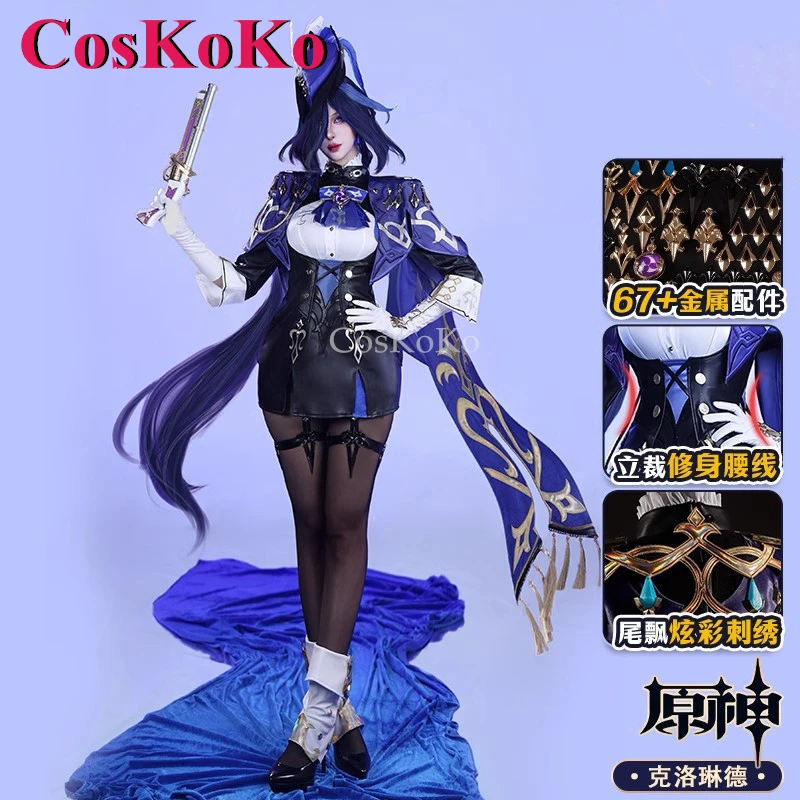 CosKoKo Clorinde Cosplay Game Genshin Impact Costume Sweet Nifty Elegant Uniform Dress Halloween Party Role Play Clothing S-XXL
CosKoKo Clorinde Cosplay Game Genshin Impact Costume Sweet Nifty Elegant Uniform Dress Halloween Party Role Play Clothing S-XXL