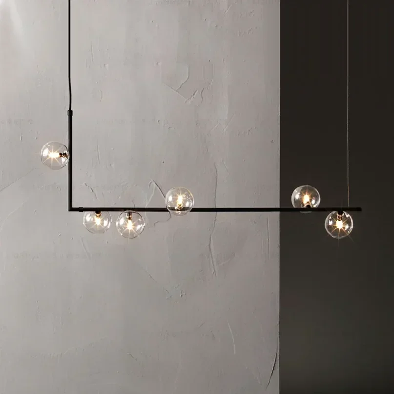 Nordic glass pendant lamp minimalist long pendant light G9 black and gold light restaurant office Living room designer lamp
Nordic glass pendant lamp minimalist long pendant light G9 black and gold light restaurant office Living room designer lamp