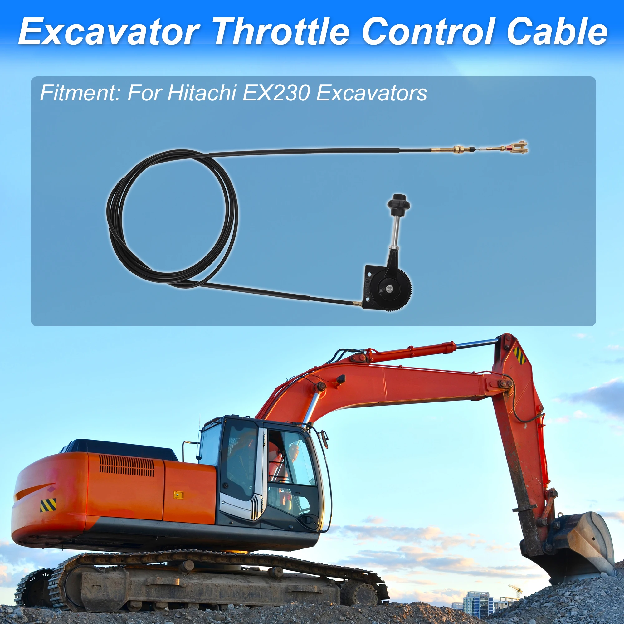 UXCELL Excavator Throttle Control Cable for Hitachi EX230 Excavators 4.5m 14.8ft 1 Set
UXCELL Excavator Throttle Control Cable for Hitachi EX230 Excavators 4.5m 14.8ft 1 Set