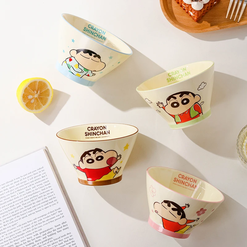 Набор из 4 керамических мисок для завтрака с бамбуковыми крышками, 450 мл, с милым мультяшным дизайном аниме «Крейон Шин-чан», для лапши, риса, салата, подарки на день рождения
Набор из 4 керамических мисок для завтрака с бамбуковыми крышками, 450 мл, с милым мультяшным дизайном аниме «Крейон Шин-чан», для лапши, риса, салата, подарки на день рождения