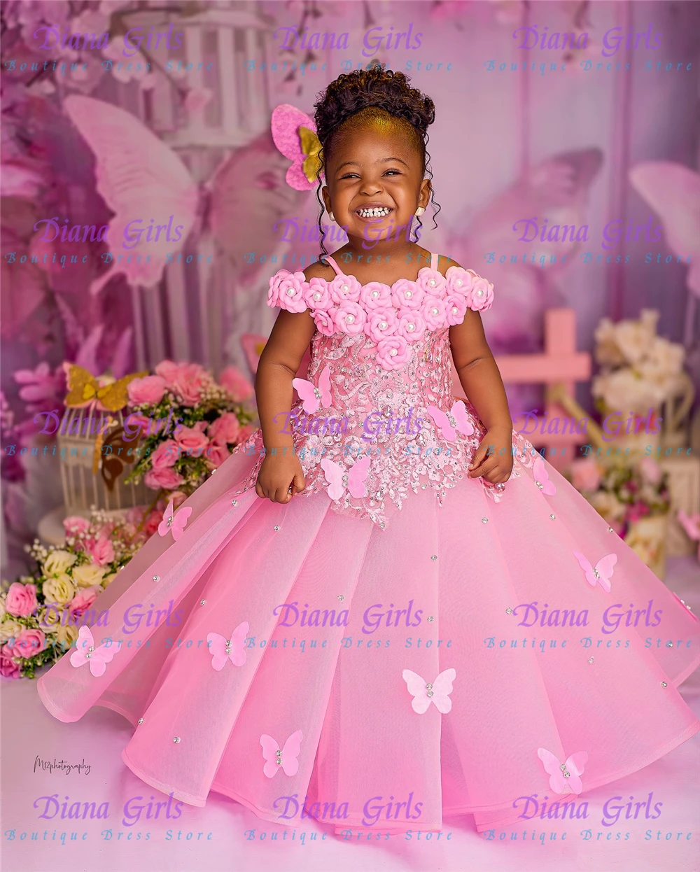 Gorgeous Pink Flower Girl Dresses for Wedding Quality Appliques Butterflies Pearls Cute Kids Birthday Party First Communion Gown
Gorgeous Pink Flower Girl Dresses for Wedding Quality Appliques Butterflies Pearls Cute Kids Birthday Party First Communion Gown