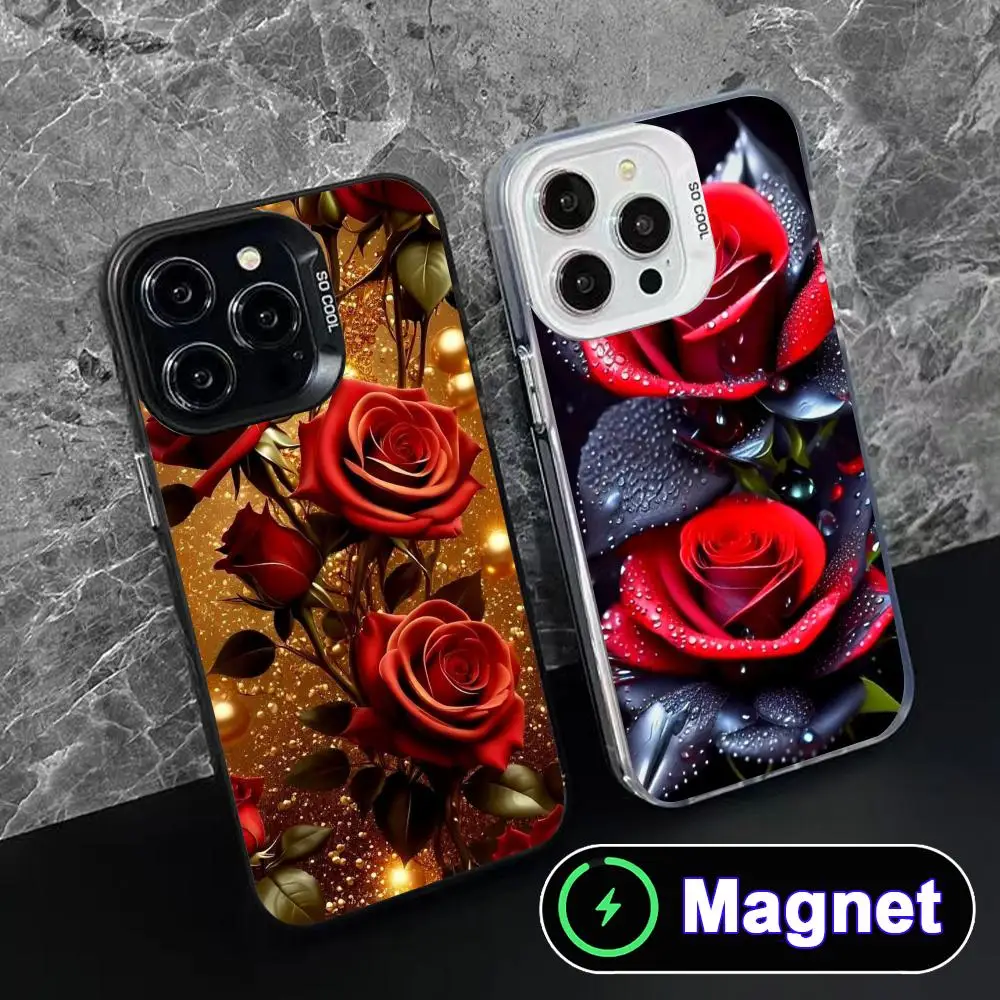 Rose Flowers Phone Case for iPhone 17 16 15 14 13 12 11 Air Pro Max Plus Colorful Silver MagSafe Cover
Rose Flowers Phone Case for iPhone 17 16 15 14 13 12 11 Air Pro Max Plus Colorful Silver MagSafe Cover