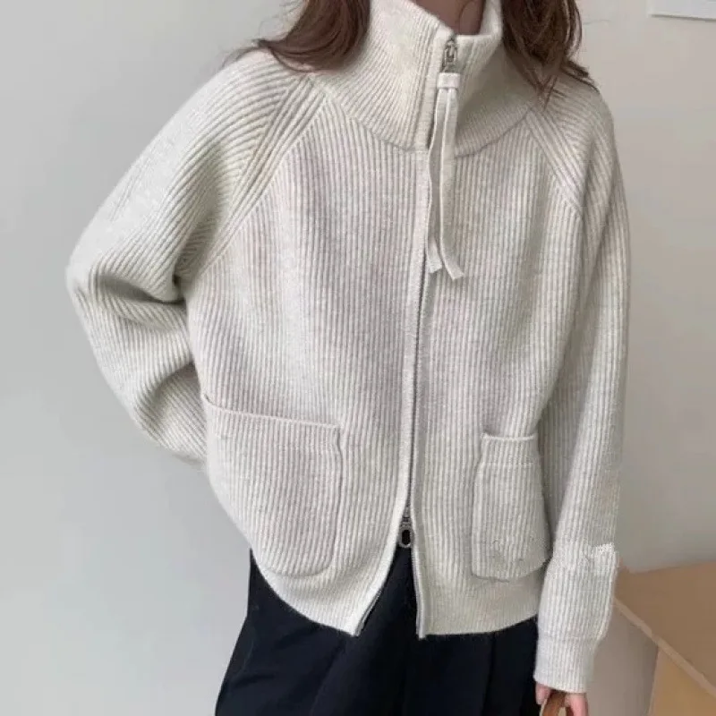 OCEANLOVE Autumn Winter Clothes Woman Sweaters Zipper Turtleneck Solid Thick Cardigans Korean Fashion Chic Ropa De Mujer
OCEANLOVE Autumn Winter Clothes Woman Sweaters Zipper Turtleneck Solid Thick Cardigans Korean Fashion Chic Ropa De Mujer