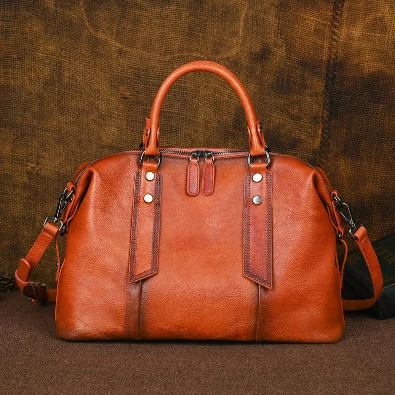 Vintage Cowhide Women's Handbag Luxury Genuine Leather Shoulder Messenger Large Capacity Female CrossBody Bag
Vintage Cowhide Women's Handbag Luxury Genuine Leather Shoulder Messenger Large Capacity Female CrossBody Bag