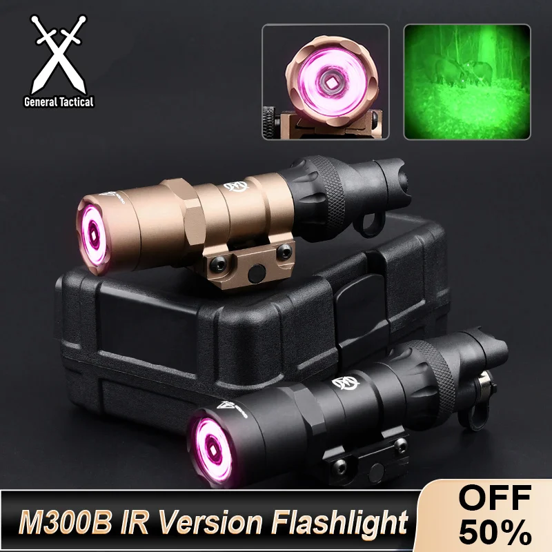 Tactical Airsoft M300 M300B IR Light Flashlight No White Light Version Fit 20MM Picatinny Rail Hunting Scout Weapon Gun Light
Tactical Airsoft M300 M300B IR Light Flashlight No White Light Version Fit 20MM Picatinny Rail Hunting Scout Weapon Gun Light
