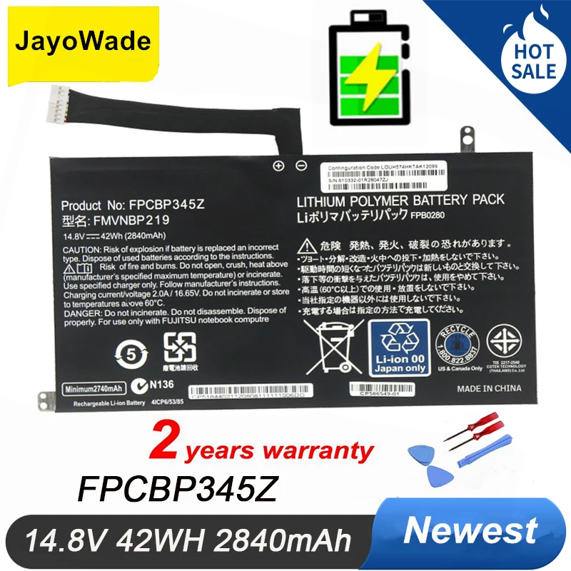 14.8V 2840mAh Factory FPCBP345Z Laptop Battery for Fujitsu LifeBook UH572 UH552 Ultrabook FMVNBP219 FPB0280 FPCBP345Z FPCBP345Z
14.8V 2840mAh Factory FPCBP345Z Laptop Battery for Fujitsu LifeBook UH572 UH552 Ultrabook FMVNBP219 FPB0280 FPCBP345Z FPCBP345Z