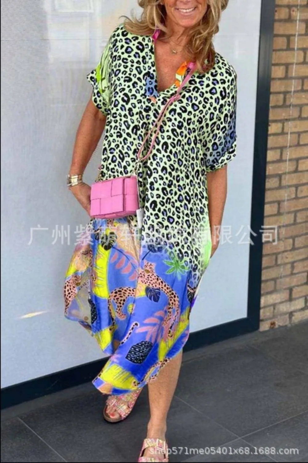 Summer Fashion Printed Shirt Dress Women Lapel Short Sleeve Button Shirt Dress Casual Loose Dress Women
Summer Fashion Printed Shirt Dress Women Lapel Short Sleeve Button Shirt Dress Casual Loose Dress Women