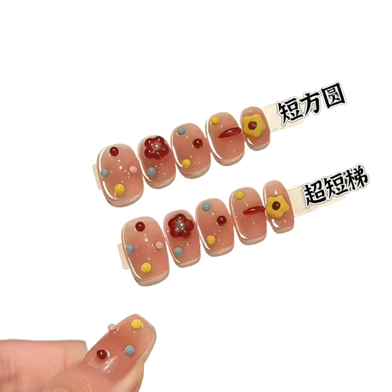 Purely handmade cute dopamine color whitening pure handmade manicure patch
Purely handmade cute dopamine color whitening pure handmade manicure patch