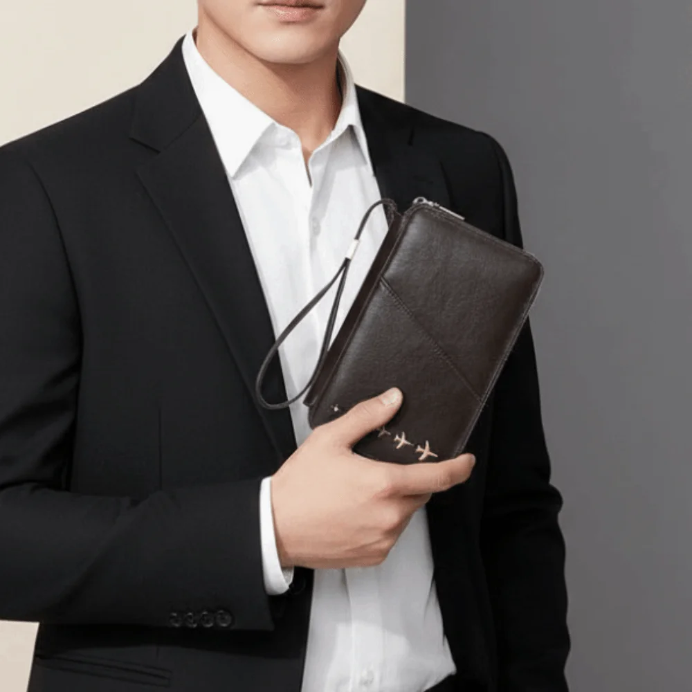 Anti-theft RFID Travel Wallet Faux-leather Multi-pocket Passport Cover Zipper Vintage Lightweight Airplane Passport Case Airport
Anti-theft RFID Travel Wallet Faux-leather Multi-pocket Passport Cover Zipper Vintage Lightweight Airplane Passport Case Airport