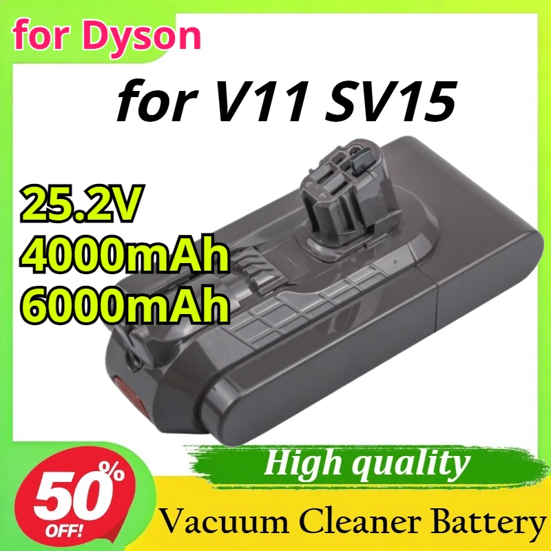 New for Dyson V11 SV15 25.2V 4000mAh/6000mAh Suitable Vacuum Cleaner Battery High Capacity
New for Dyson V11 SV15 25.2V 4000mAh/6000mAh Suitable Vacuum Cleaner Battery High Capacity