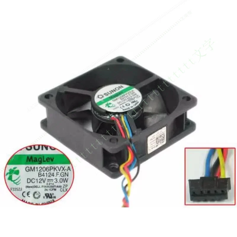 W FOR SUNON GM1206PKVX-A B4124.F.GN DC 12V 3.0W 60x60x20mm 4-Wire Server Cooling Fan
W FOR SUNON GM1206PKVX-A B4124.F.GN DC 12V 3.0W 60x60x20mm 4-Wire Server Cooling Fan