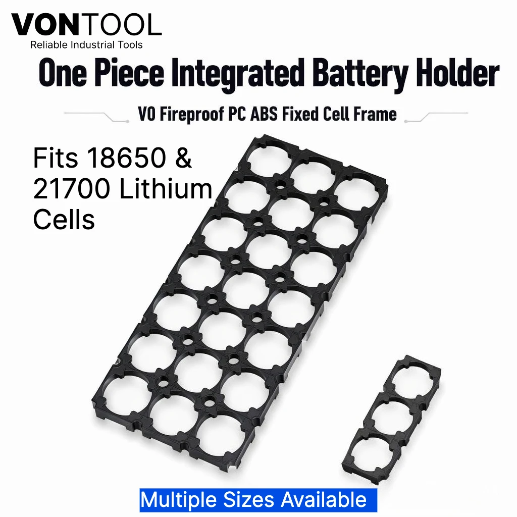 VONTOOL Integrated One Piece Battery Holder V0 Fireproof PC ABS Frame for 18650/21700 DIY Energy Storage Power Station Spotlight
VONTOOL Integrated One Piece Battery Holder V0 Fireproof PC ABS Frame for 18650/21700 DIY Energy Storage Power Station Spotlight