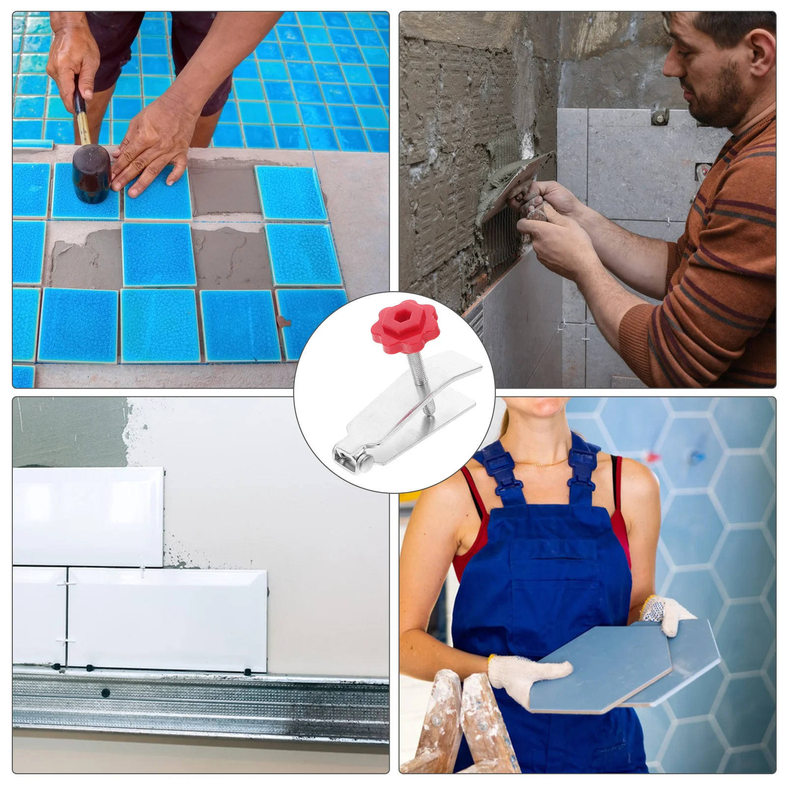 2Pcs Adjustable Wall Tile Height Regulator Iron Metal Lifter Leveling Tool for Ceramic Brick Glasses Tiling Projects
2Pcs Adjustable Wall Tile Height Regulator Iron Metal Lifter Leveling Tool for Ceramic Brick Glasses Tiling Projects