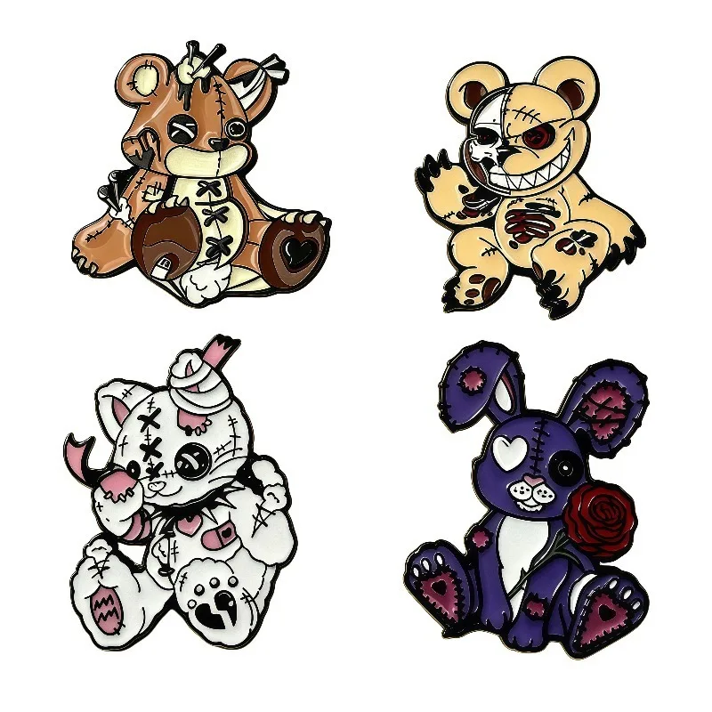 Dark Broken Doll Series Horror Bear Rabbit Metal Brooch Creative Personalized Badge Trendy Cool Accessories Anime Peripherals
Dark Broken Doll Series Horror Bear Rabbit Metal Brooch Creative Personalized Badge Trendy Cool Accessories Anime Peripherals