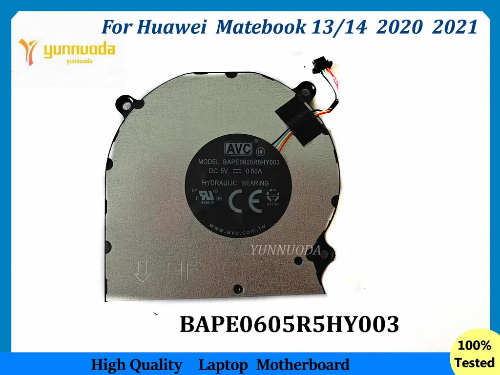 BAPE0605R5HY003 для Huawei Matebook 1314 2020 2021, вентилятор процессора ноутбука KLVL-WFH9 5 В 0,5 А AVC51661SLM DQ5D565M021 протестирован хорошо
BAPE0605R5HY003 для Huawei Matebook 1314 2020 2021, вентилятор процессора ноутбука KLVL-WFH9 5 В 0,5 А AVC51661SLM DQ5D565M021 протестирован хорошо