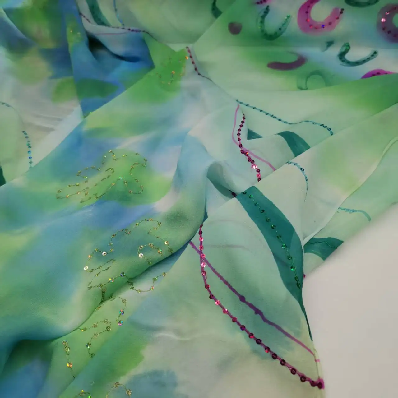 Ombre 100% Silk Sequin Embroidery Fabric Bling Saree Chiffon Silk Mulberry DIY Sewing Material
Ombre 100% Silk Sequin Embroidery Fabric Bling Saree Chiffon Silk Mulberry DIY Sewing Material