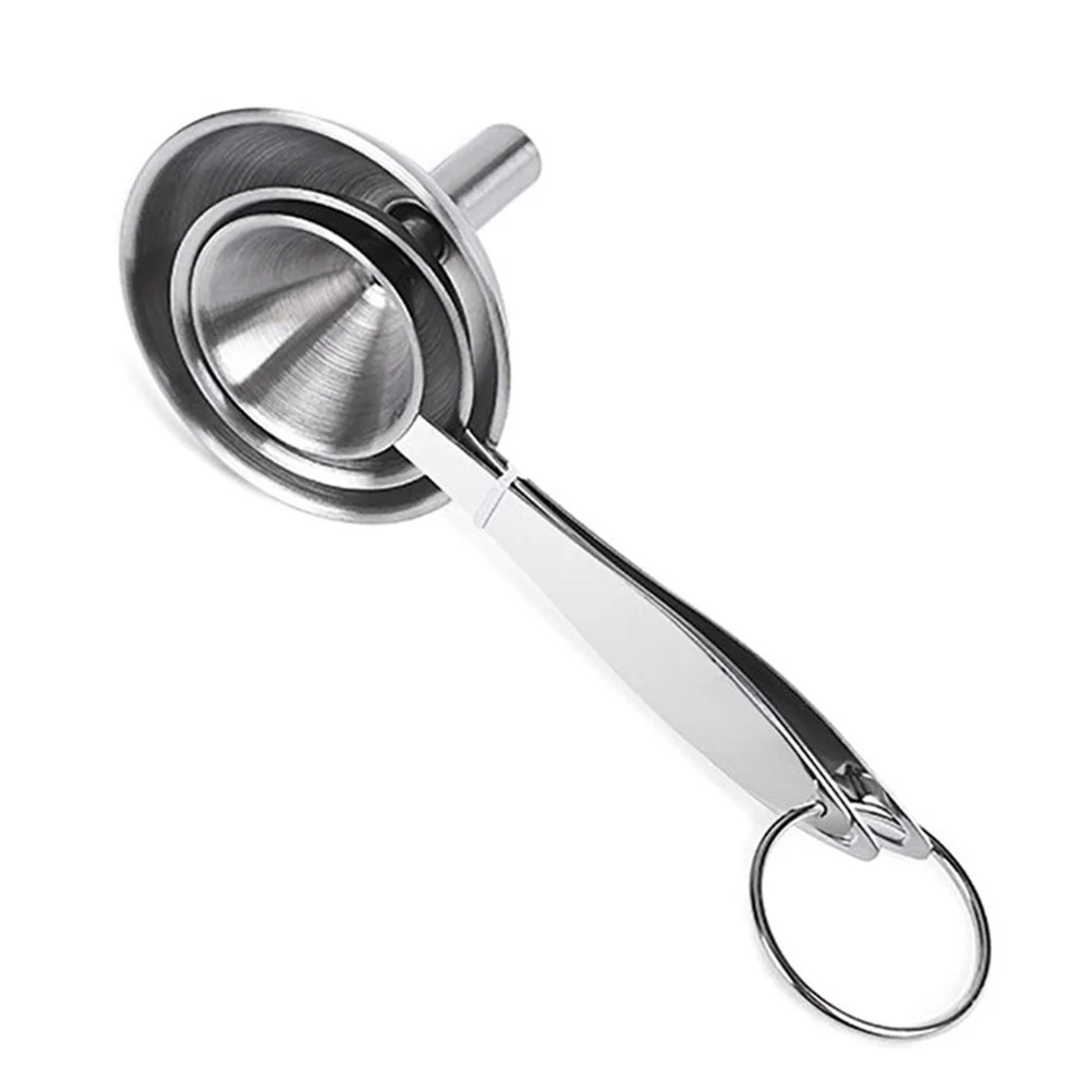 3Pcs Stainless Steel Funnel Set Long Handle Multifunction Kitchen Funnels for Filling Bottles Jars Oils Vinegars Spices
3Pcs Stainless Steel Funnel Set Long Handle Multifunction Kitchen Funnels for Filling Bottles Jars Oils Vinegars Spices