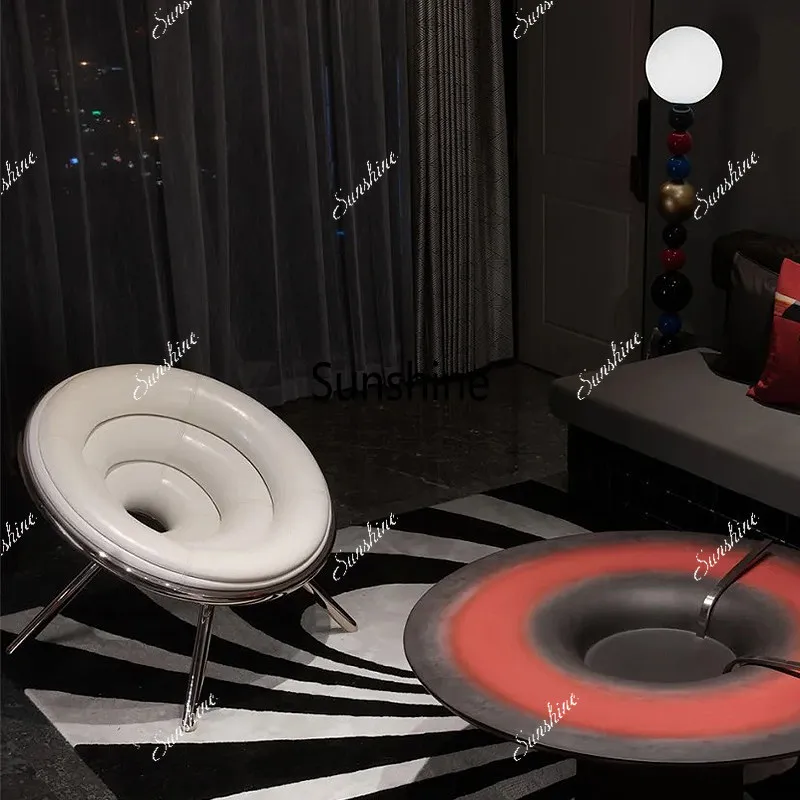 Living room household single chair model room spiral hardware negotiation chair
Living room household single chair model room spiral hardware negotiation chair