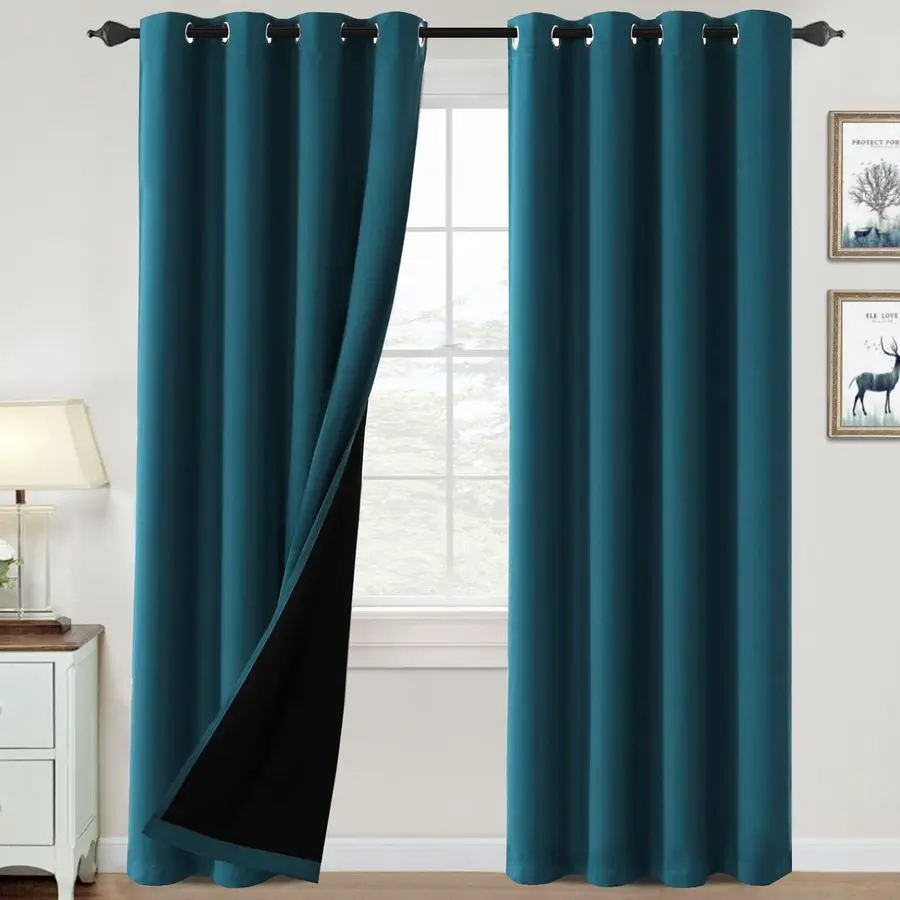 100 Blackout Curtains for Bedroom Thermal Insulated Blackout Curtains 84 inch Length Heat and Full Light Blocking Curtains for L
100 Blackout Curtains for Bedroom Thermal Insulated Blackout Curtains 84 inch Length Heat and Full Light Blocking Curtains for L